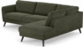 Bridge - 3-sits soffa med divan höger - Grön