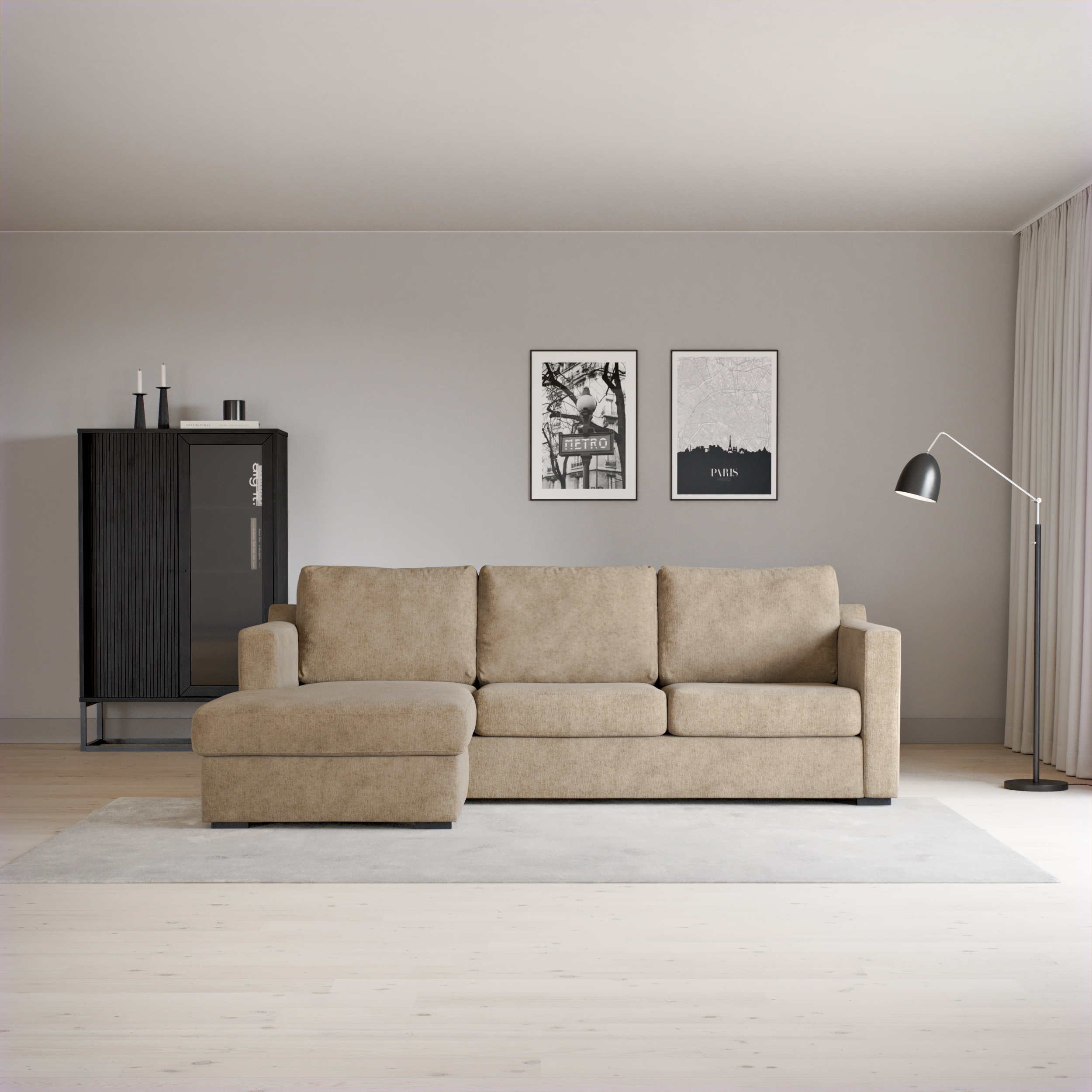 Friday - 3-sits soffa med schäslong vänster - inspiration