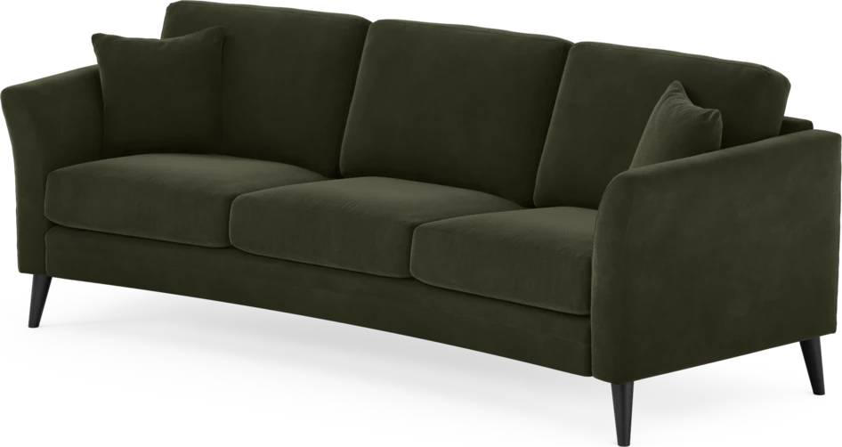 Eden - 3-sits soffa svängd - Grön