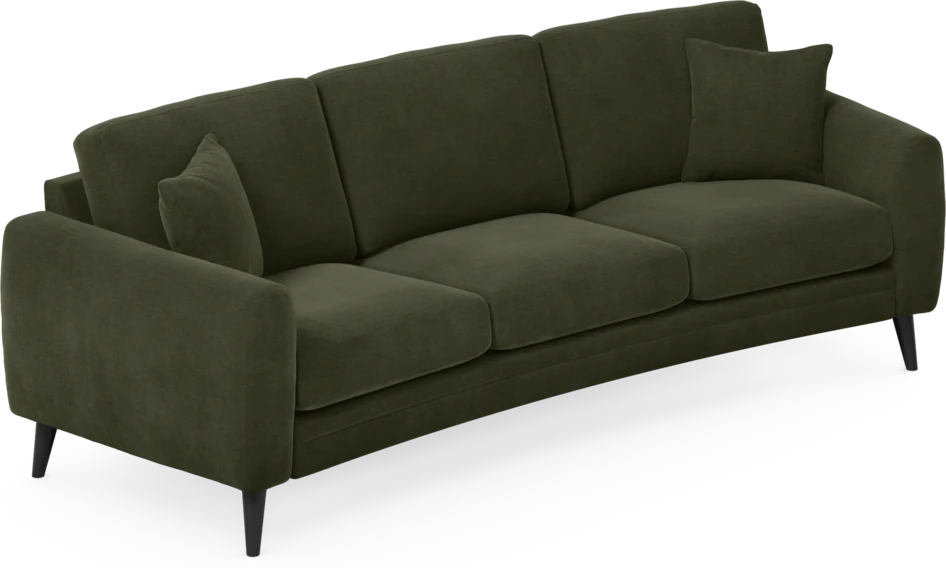Eden - 3-sits soffa svängd - Grön