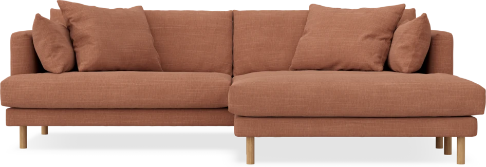 Harper - 4-sits med schäslong XL höger - Orange