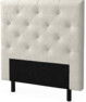 Delux Pikerad Låg - Sänggavel, 90-210 cm - Beige