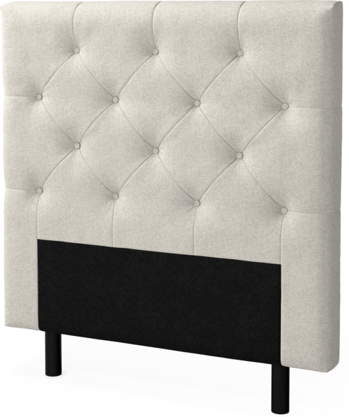 Delux Pikerad Låg - Sänggavel, 90-210 cm - Beige