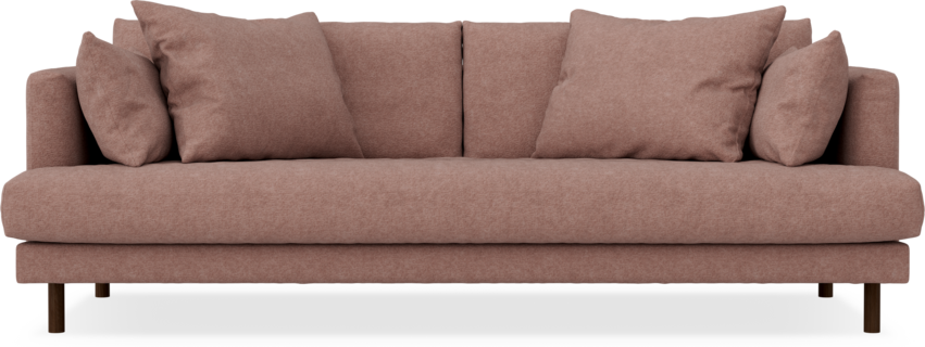 Harper - 3-sits soffa, hel dyna - Rosa