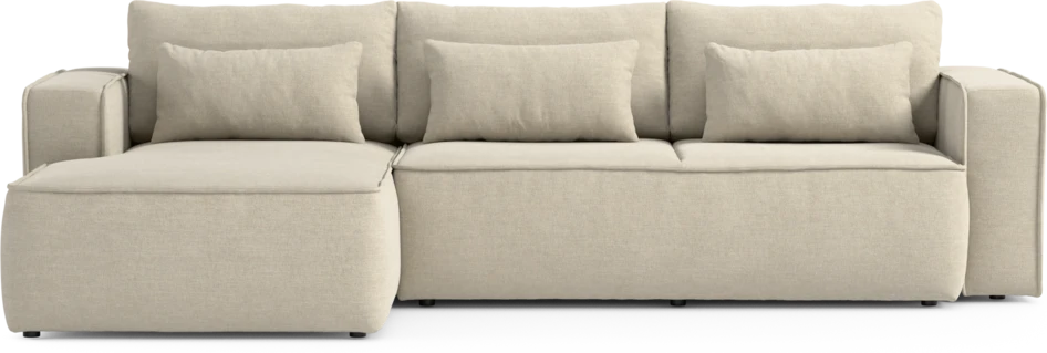 Ide - Bäddsoffa 3-sits med schäslong vänster - Beige