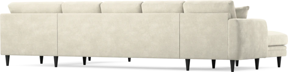 Eden - 3-sits soffa med schäslong vänster och divan höger - Vit