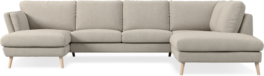 Madison Lux - 2-sits soffa med schäslong vänster och divan höger - Beige
