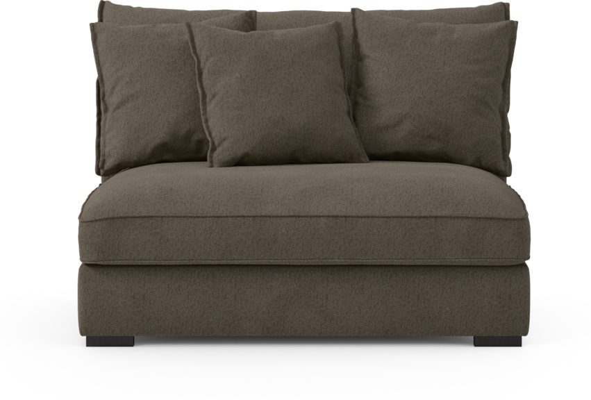 Rossi - 2-sits utan armstöd - Brun