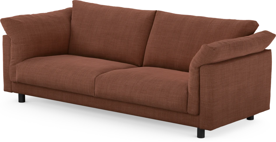 Cherrie - 3-sits soffa, fast klädsel - Orange