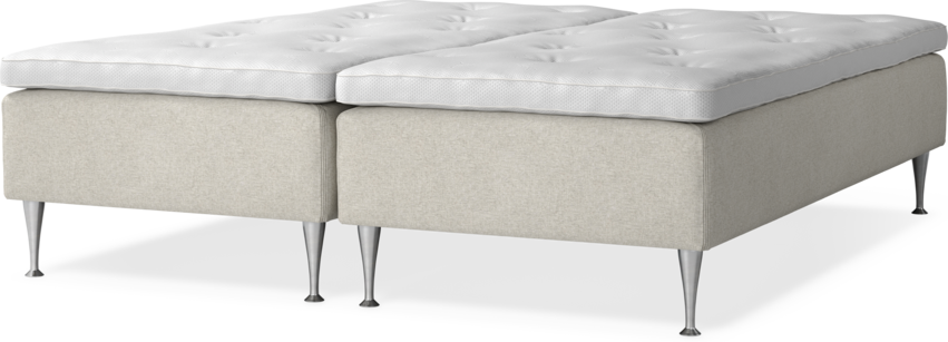 Delux Sense - Ramsäng, dubbelsäng med bäddmadrass - Beige