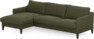 Winston - 3-sits soffa med schäslong, vändbar - Grön