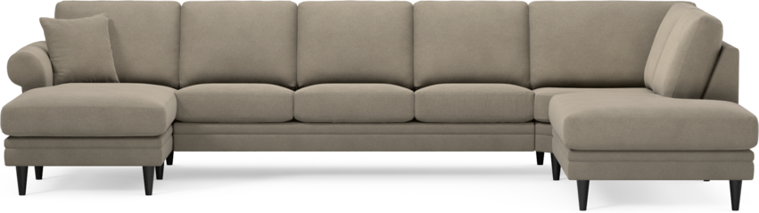 Eden - 3-sits soffa med schäslong vänster och divan höger - Beige