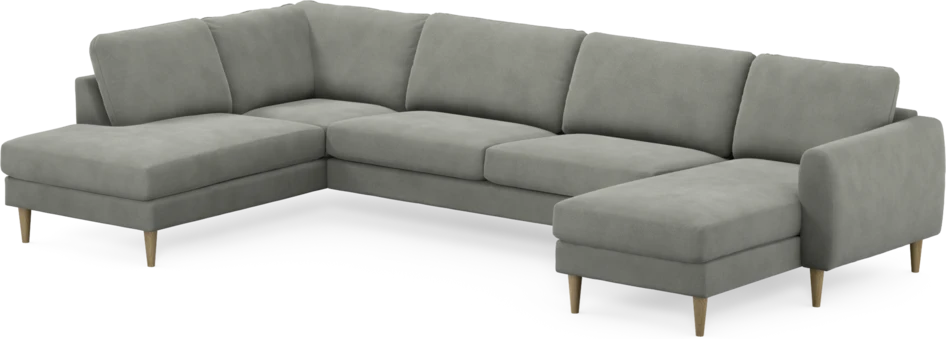Bridge - 3-sits soffa med divan vänster och schäslong höger - Grå