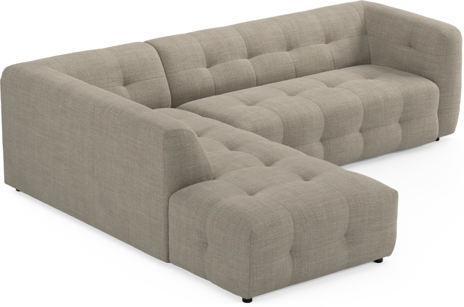 Bella - 3-sits soffa med divan vänster - Beige