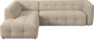 Bella - 3-sits soffa med divan vänster - Beige