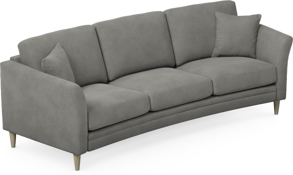 Eden - 3-sits soffa svängd - Grå