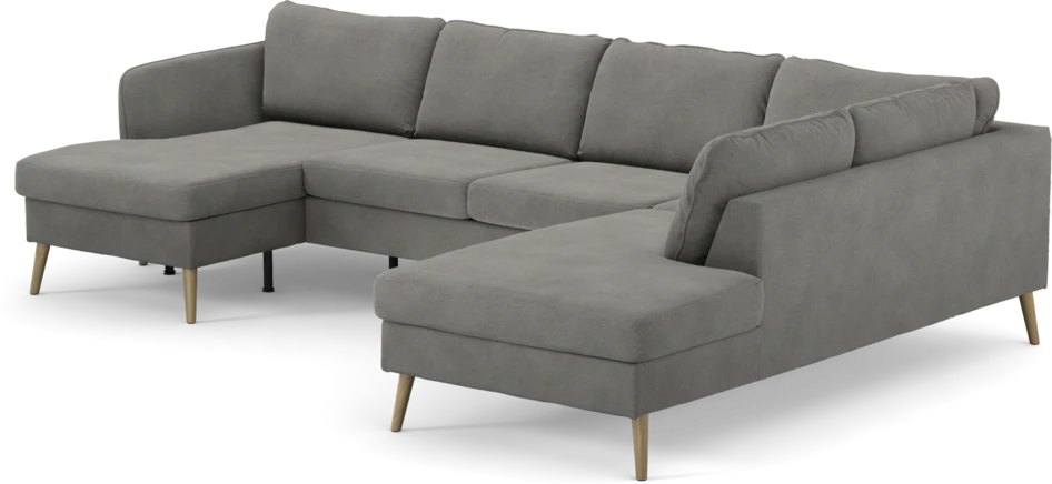 County - 3-sits soffa med schäslong vänster och divan höger - Grå