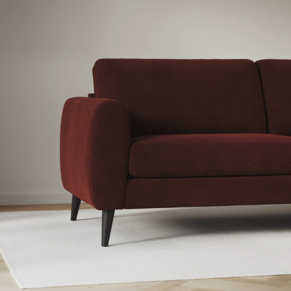Bridge - 3-sits soffa med schäslong vänster och divan höger - Orange