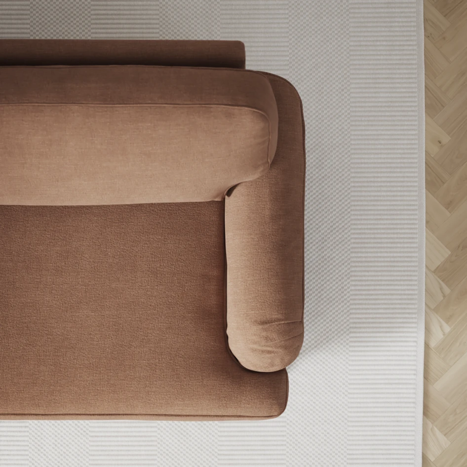 Oxford - 3-sits soffa svängd - Orange