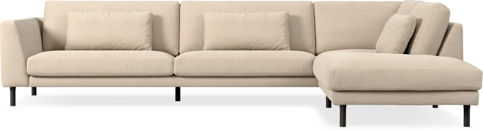 Willow - 4-sits soffa med divan höger, fast klädsel - Beige