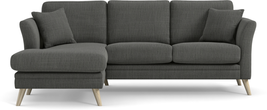 Eden - 2-sits soffa med schäslong - Grå