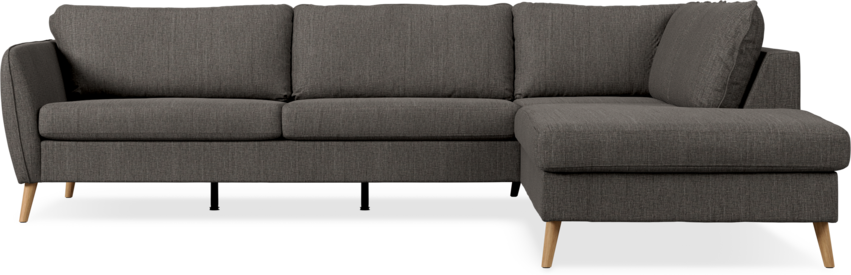 County - 2,5-sits soffa med divan höger - Brun
