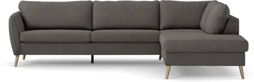 County - 2,5-sits soffa med divan höger - Brun