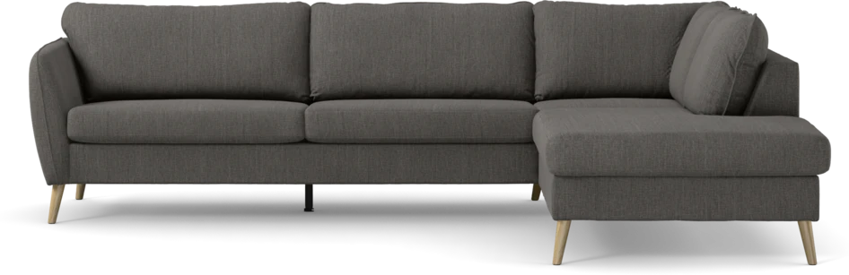County - 2,5-sits soffa med divan höger - Brun