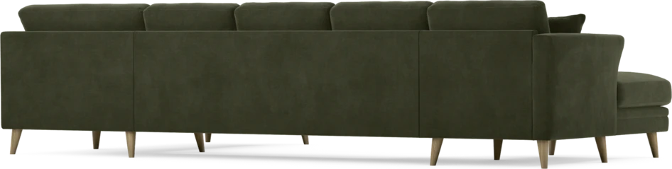 Eden - 3-sits soffa med schäslong vänster och divan höger - Grön
