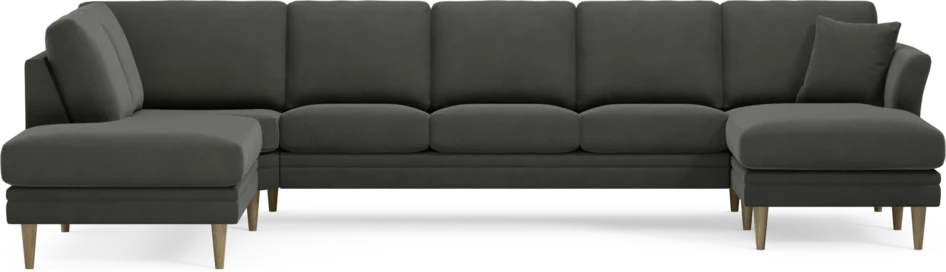 Eden - 3-sits soffa med divan vänster och schäslong höger - Grå
