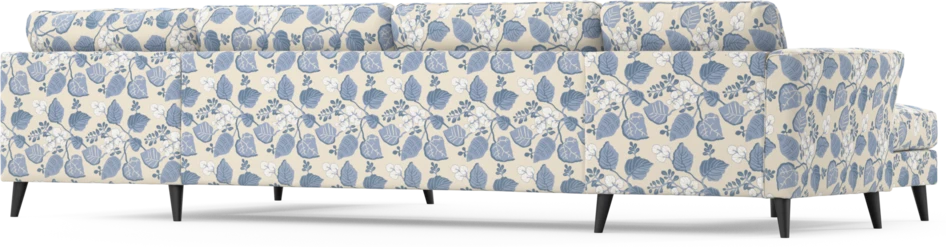 Bridge - 3-sits soffa med schäslong vänster och divan höger - Blå