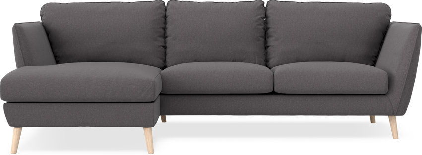 Madison Lux - 2-sits soffa med schäslong vänster - Grå