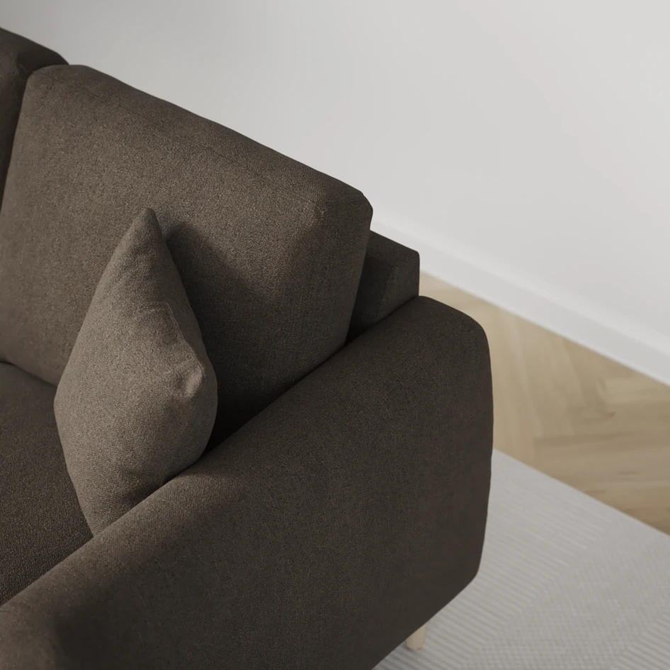 Eden - 3-sits soffa - Brun