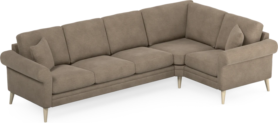 Eden - Hörnsoffa, 3+1-sits - Brun