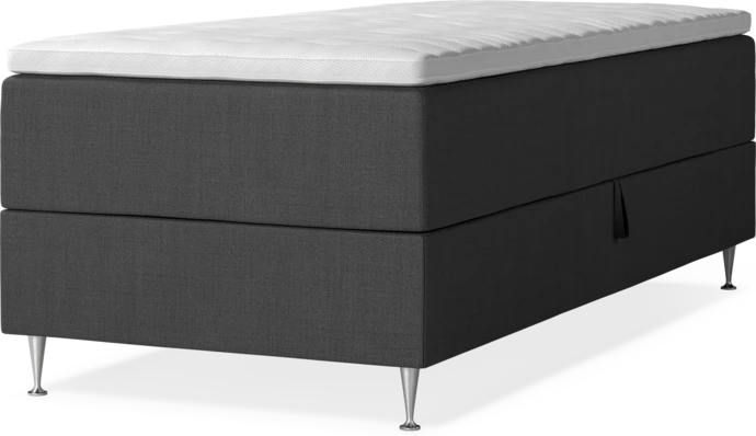 New York, Förvaringssäng, enkelsäng med bäddmadrass, sängben och sängben