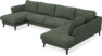 Bridge - 3-sits soffa med schäslong vänster och divan höger - Grön