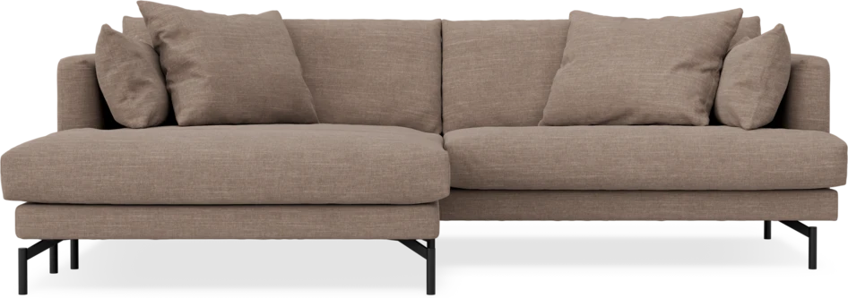 Harper - 4-sits med schäslong XL vänster - Brun