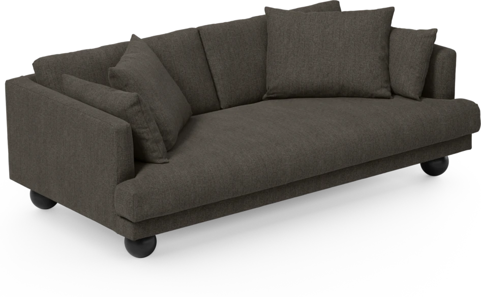 Harper - 3-sits soffa, hel dyna - Brun