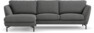 Madison Lux - 2-sits soffa med schäslong vänster - Grå