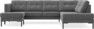 Rio - 3-sits soffa med schäslong vänster och divan höger - Grå