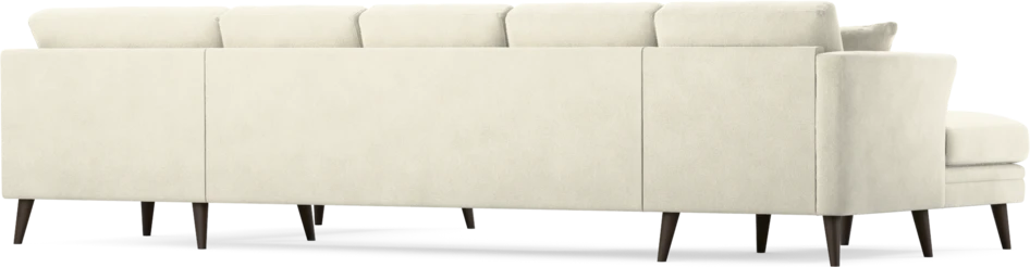 Eden - 3-sits soffa med schäslong vänster och divan höger - Vit
