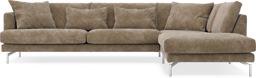 Harper - 3-sits soffa med divan höger - Brun