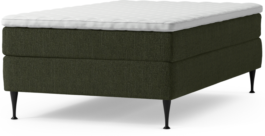Delux Sense - Kontinentalsäng, enkelsäng 120 cm med bäddmadrass och sängben
