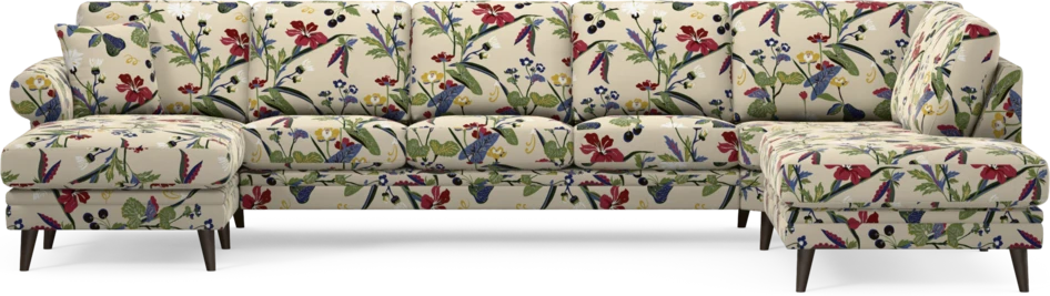 Eden - 3-sits soffa med schäslong vänster och divan höger - Flerfärgad