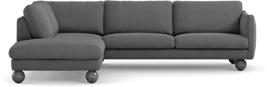 Madison - 3-sits soffa med divan vänster - Grå