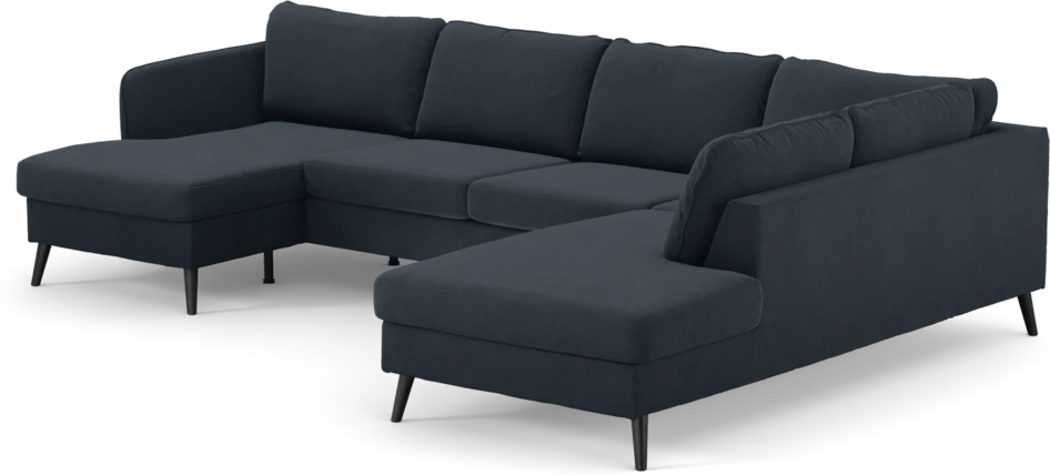 County - 3-sits soffa med schäslong vänster och divan höger - Blå