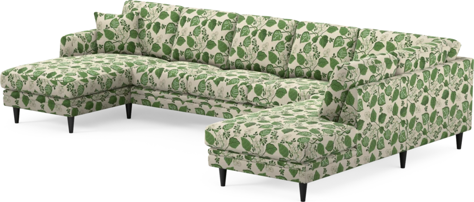 Eden - 3-sits soffa med schäslong vänster och divan höger - Flerfärgad