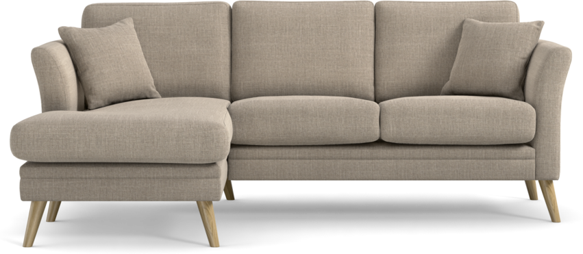Eden - 2-sits soffa med schäslong - Beige