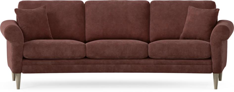 Eden - 3-sits soffa svängd - Röd