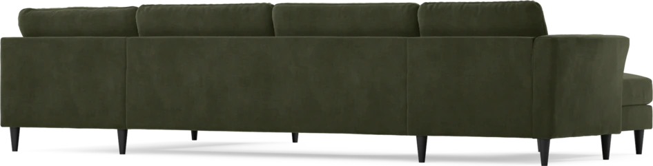 Bridge - 3-sits soffa med schäslong vänster och divan höger - Grön